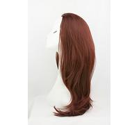 Bombshell Hair Extensions 3/4 Half Head Full Head Hair Piece 24 inches Heat Resistant Synthetic Long Flicky Wave Thick Wig (M15 AUBURN BROWN)