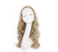 Bombshell Hair Extensions 3/4 Half Head Hair Piece 24 inches Heat Resistant Synthetic Long Curly Thick Wig (M14 HIGHLIGHTS MIX BLONDE)