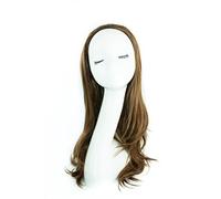 Bombshell Hair Extensions 3/4 Half Head Hair Piece 24 inches Heat Resistant Synthetic Long Flicky Wave Thick Wig (M12 MOUSEY BROWN)