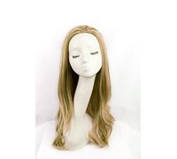 Bombshell Hair Extensions 3/4 Half Head Hair Piece 24 inches Heat Resistant Synthetic Long Flicky Wave Thick Wig (M14 HIGHLIGHTS MIX BLONDE)