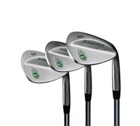 BombTech - Premium Golf Wedge Set - 52, 56, 60 Degrees Golf Wedges - Max Groove for Increased Spin - Black Wedges… (Silver)