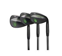 BombTech Premium Golf Wedge Set - 52, 56, 60 Degrees - Max Groove for Increased Spin - Black Wedges (Black)