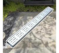 BomDog Drain Covers Outdoor Channel Drain with Grate, Outdoor & Indoor Sturdy Trench Drain Piping/One Color/W10Cmxh6Cm(4"X2 3/8")