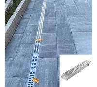 BomDog Drain Covers Outdoor Narrow Channel Drain for Yard, Outdoor Trench Drain/W10Cm(4") Xh4Cm(1 5/8")