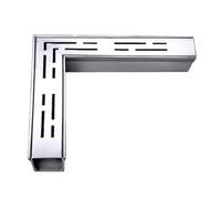 BomDog Slim Stainless Steel Trench Drain Kit, Drain Channel, Outdoor Garden Sidewalk Parking Driveways Patio Channel Drain Linear/Sier/25X5X5Cm
