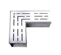 BomDog Slim Stainless Steel Trench Drain Kit, Drain Channel, Outdoor Garden Sidewalk Parking Driveways Patio Channel Drain Linear/Sier/25X10X4Cm