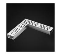 BomDog Slim Trench Drain Metal, Stainless Steel Channel Trench Drainawith Grate Cover/Sier/25X15X4Cm