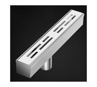 BomDog Slim Trench Drain Metal, Stainless Steel Channel Trench Drainawith Grate Cover/Sier/25X5X5Cm(A)