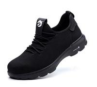 BOMEETSIA Men's Work Safety Shoes Four Seasons Anti-smashing Anti-puncture Protective Shoes Wear-resistant And Lightweight Comfortable And Soft Safety Shoes,black,41