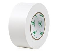 BOMEI PACK 1 Roll White Duct Tape Reinforced Waterproof 50mm x 50m Gaffer Tape for pipelines Ducts Fixing Repairing Floor Marking,Craft Labeling,Heavy Duty Bundling Strapping