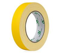 BOMEI PACK 1 Roll Yellow Matte Cloth Gaffer Tape Non Reflective Duct Tape 24mm x 27m for Entertainment Theater Studio Photography Masking DIY Craft Shaping Ducts Fixing Repairing