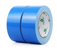 BOMEI PACK 2 Packs Blue Duct Tape 230mic thickness Reinforced Cloth Gaffer Tape 48mm x 30Y Waterproof for Pipeline duct Repairing,Heavy duty Sealing,Bundling,Strapping,labeling