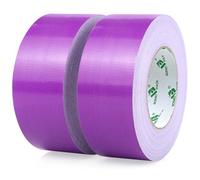 BOMEI PACK 2 Rolls Purple Duct Tape 230mic thickness Reinforced Cloth Purple Gaffer Tape 50mm x 30Y Waterproof for Pipeline duct Repairing,Heavy duty Sealing,Bundling,Strapping,labeling