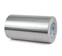 BOMEI PACK 250 mm x 50 m Aluminium Adhesive Tape, Heat Resistant, Waterproof Aluminium Tape for Repairing Metal Surfaces, Self-Adhesive Aluminium Tape