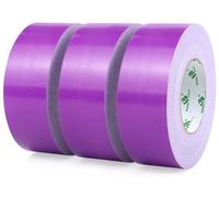 BOMEI PACK 3 Rolls Purple Duct Tape 50mm x 50m Reinforced Gaffer Tape Heavy Duty Moving Boxes Sealing Strapping Ducts Fixing Waterproofing DIY Decoration labeling