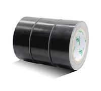 BOMEI PACK 3 Rolls Reinforced Duct Tape Black 48mm x 32m Waterproofs Sticky Binding Gaffer Tape for Ducts Fixing Repairing,Heavy Duty Moving Boxes Sealing Bundling Strapping for Home Jobs