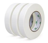 BOMEI PACK 3 Rolls White Duct Tape Reinforced 25mm x 50m Waterproofs Heavy Duty Gaffer Tape for pipelines Ducts Fixing Repairing,DIY Craft Labeling,Carpet Edge Seaming,Moving Box Sealing