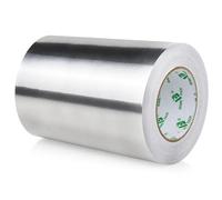BOMEI PACK Aluminum Foil tape 1 Roll 200mm x 50m for home Ventilation HVAC Ducts Fixing Repairing,Cold heat resistant kitchen Jointing Foil Tape