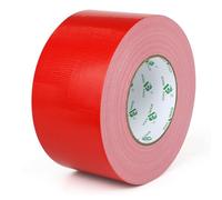 BOMEI PACK Red Wide Duct Tape Reinforced 75mm x 50m Waterproof Heavy Duty Cloth Gaffer Tape for ducts Fixing Repairing,craft DIY,book repair,carpet seaming,Box Sealing,Bundling
