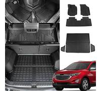 Bomely Fit 2018-2022 Chevrolet Chevy Equinox GMC Terrain Cargo Floor Mats TPE All Weather Trunk Mat for Chevrolet Accessories (Rear Trunk Mat+Floor Mats)