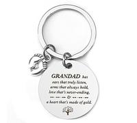 BOMEON Grandad Keyring - Grandchildren's Gift for Father's Day or Birthday