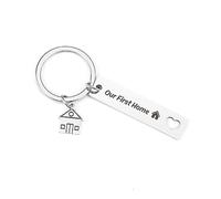 BOMEON New Home Keyring, 'Our First Home', House Warming Gifts for New Homeowners, Unisex-Adults, Neutral