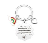 BOMEON Sister Birthday Gifts Keyring Presents for in Law Sister- Birthday, Valentines Easter Christmas New Year's Thanksgiving Thank You Unbiological