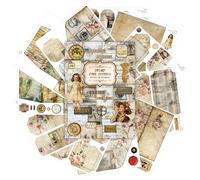 Bomichi Junk Journal Supplies, Vintage Decorative Scrapbook Supplies for Junk Journal Card Making Picture Art Collage DIY