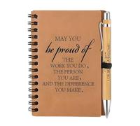 Bomiclss 3Pcs 70 Pages Kraft A6 Notebook with Ballpoint Pen Set Thank You Gift for Women Appreciation Gift Inspirational Notebook for Colleagues Friends
