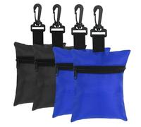 Bomiclss 4 PCS Golf Tee Pouch,Holder Valuable for Men Women,Golf Storage Zipper Handbag Pocket with Hook Portable Golf Accessories Fit for Golf Carts Belt Golf Bag (Black & Blue)