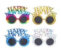 Bomiclss 4PCS New Year Party Glasses Novelty Party Glasses, 2025 Fancy New Year Party Glasses New Year Photo Props for Kids Adults Costume New Years Eve Party Decorations