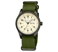 Bomieux Mens Watches Nylon Slip-Thru Strap Unisex Military Watches with Date Display Luminous Analog Watch Tactical Field Waterproof Wristwatch, 001-B-Green, men watches