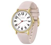 Bomieux Nurse Watch for Nurses Doctors Women Men,Waterproof Analog Watches with Luminous Dial and Japanese Quartz Movement,Easy to Read Military Time Watch with Second Hand, 12/24 Hours,Silicone Band