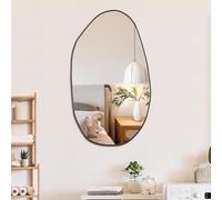 BOMINICA Asymmetrical Wall Mirror Frameless Irregular Accent Mirror for Living Room Entryway Bedroom, 19.5"x33.5"