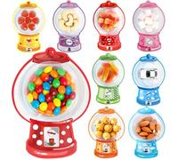 bomis 36 Pack Kids Valentines Day Cards Classroom Exchange - Bubble Gum Machine Design with Round Holders, DIY Candy Cards for School Party Favors, Gifts, Crafts & Rewards (9 Styles)