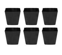 BOMKEE Hanging Cup Holder, 6 Pack Rolling Cart Accessories Hanging Storage Basket Pencil Holder Makeup Organizers Utility Cart Storage Bin Accessories (Hanging Cups-03-Black)