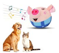 BomKra Active Moving Pet Plush Toy,Interactive Dog Toys,Talking Moving Dog Toy,Washable Cartoon Pig Sound Bouncing Dog Toy,Shake Bounce Boredom Toys for Dogs,Cats,Small and Medium Dogs