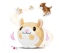 BomKra Active Moving Pet Plush Toy,Interactive Dog Toys,Talking Moving Dog Toy,Washable Cartoon Pig Sound Bouncing Dog Toy,Shake Bounce Boredom Toys for Dogs,Cats,Small and Medium Dogs