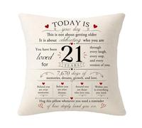 Bommex 21st Birthday Gift Cushion Covers
