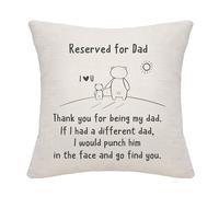 Bommex Funny Cartoon Cushion Covers Thank You For Being My Dad If I Had A Different Dad I Would Pouch Him In The Face And Go Find You for Dad Father Daddy Papa Birthday Father's Day (dad), HE724-747