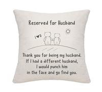 Bommex Funny Cartoon Cushion Covers - Thank You For Being My Husband, If I Had A Different One, I'd Pouch Him In The Face And Go Find You