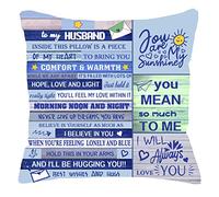 Bommex Husband Gift Ideas: Double-sided Cushion Cover Throw Pillow for Husband Birthday, Anniversary, Valentine's Day