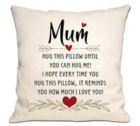 Bommex Mum Gift from Daughter Son Hug Cushion Cover I Love You Reminder Gift for Mum Mother Mama Birthday Gift (MUM)