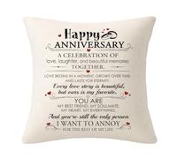 Bommex Wedding Anniversary Cushion Covers for Couples Parents Grandparents