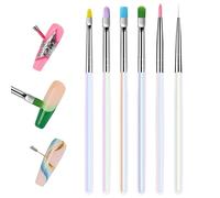 BommFu Art Nail Brushes, Nail Dotting Pen, Dotting and Stamping Function Painter's Tool with Fine Applicator Tip for Gel Polish for Beginners and Professionals