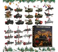 BommFu Christmas Advent Toy 2025 | 2D Flat Acrylic Christmas Tree Decorations Ornament 24 Days Maritime Models Pendant Calendar for Men Girls
