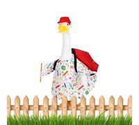 BommFu Costume, 4-Piece Garden Geese Outfit Set, Decorative Figure Clothing, 58 cm, for Lawn, Garden, Studio, Children, School, Camping, Patio, Celebrations