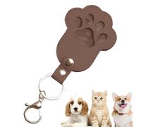 BommFu Dog Hair Storage Key Ring - Memory Box for Dog Hair, Made of PU Leather in Paw Shape for Reminder for On the Go, School, Teenagers and