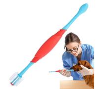 BommFu Dog Toothbrush, 360 Degree Toothbrush, Puppy Tooth Cleaner, Pet Oral Care Supplies, Double Head Toothbrush for Dogs, Non-Slip Small Dog Toothbrush and Cat Teeth Cleaning