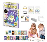 BommFu Experiment Sets for Children - Electronic Kit for Beginners with Circuit Basics - Craft Set for Luminous Greeting Cards with Practical Learning Units for and Students
